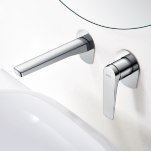 Grifo de lavabo empotrado monomando cromado serie Delos