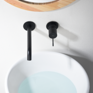 Grifo de lavabo empotrado monomando negro mate serie Génova