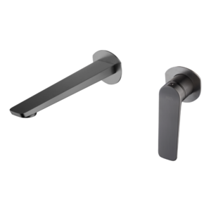 Grifo de lavabo empotrado monomando black gun metal serie Nápoles