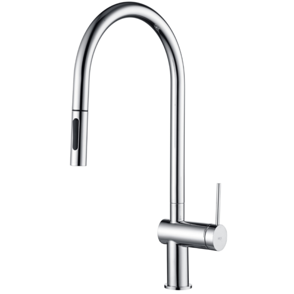 Grifería de cocina monomando extraíble cromado serie Berna.