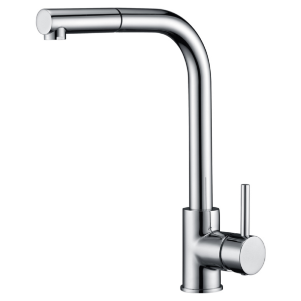 Grifería de cocina monomando extraíble cromado serie Malta.