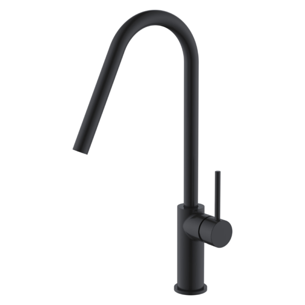 grifería de cocina monomando negro mate serie Kenia.