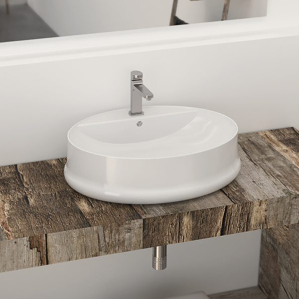 Lavabo Tormes blanco brillo