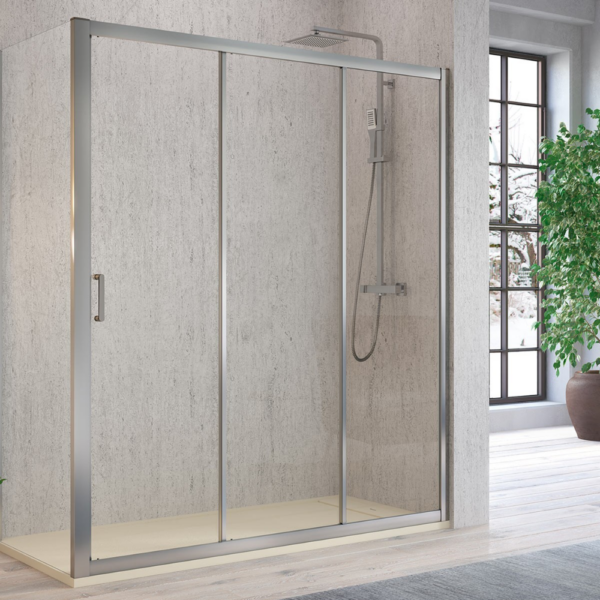 Mampara Angular Diana + lateral fijo.