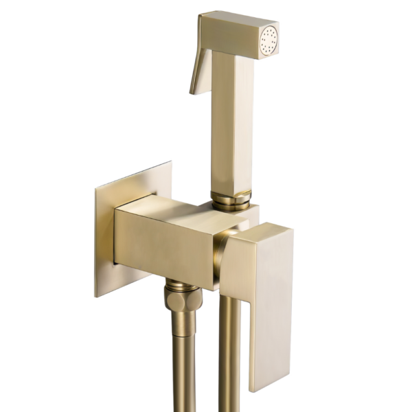 Grifo de bidet empotrado cuadrado oromate Serie tajo