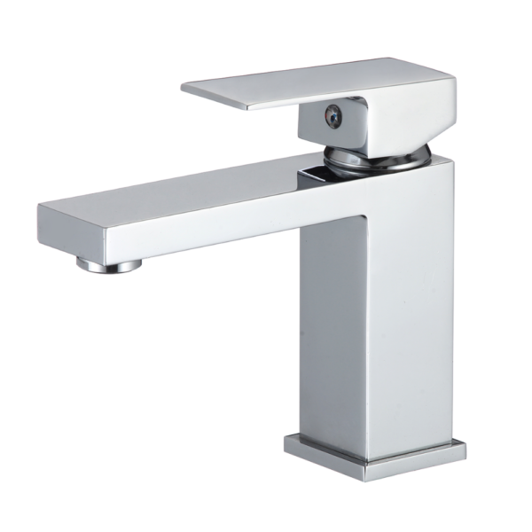 Grifo de lavabo monomando cuadrado cromado serie Segura