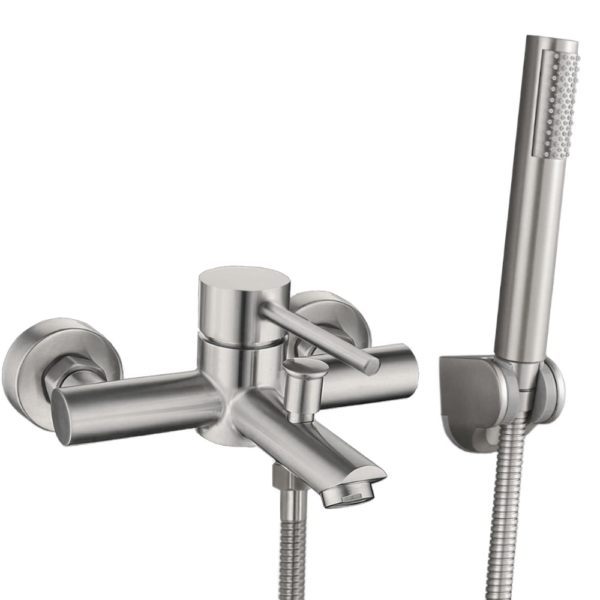 Grifo de bañera / ducha monomando acero cepillado serie Palancia