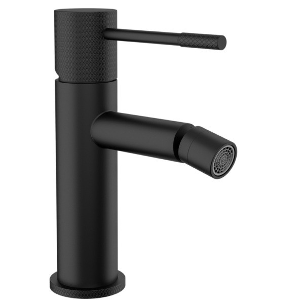 Grifo de bidé monomando caño recto acabado maneta luxury negro mate serie Casares