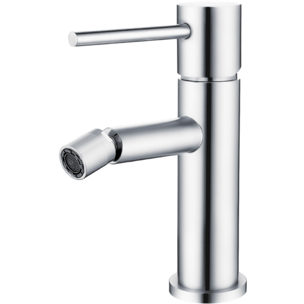 Grifo de bidet monomando redondo cromado Serie Ebro.