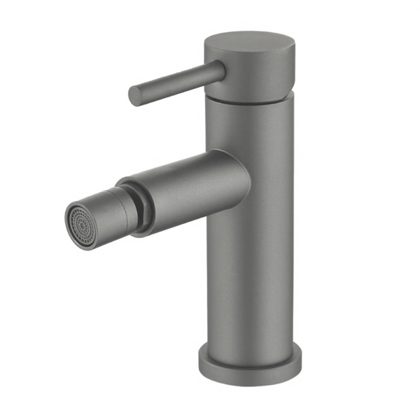 Grifo de bidet monomando redondo Gun metal Serie Jabalon