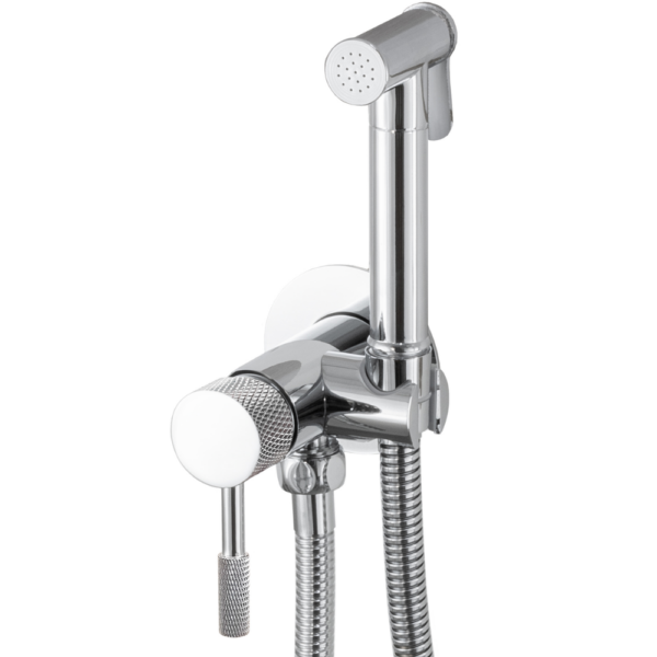 Grifo de bidet empotrado redondo cromado acabado maneta luxury Serie Torina.