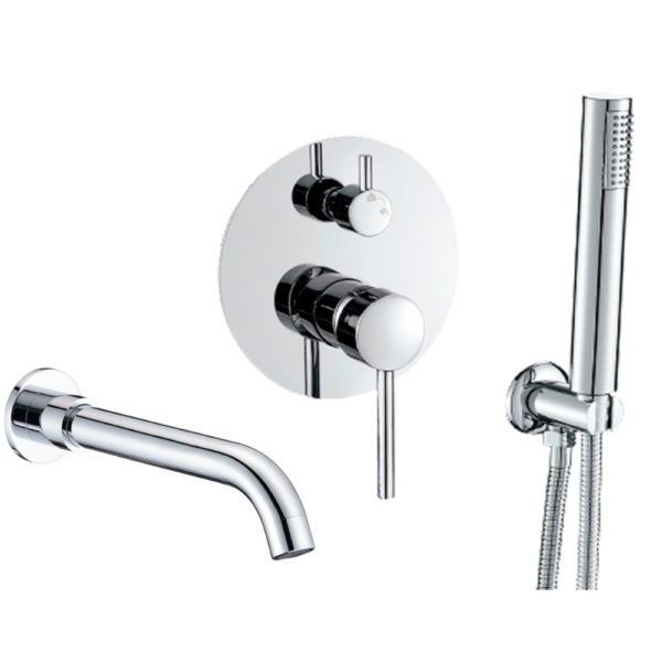 Grifo de bañera monomando cromado serie jucar