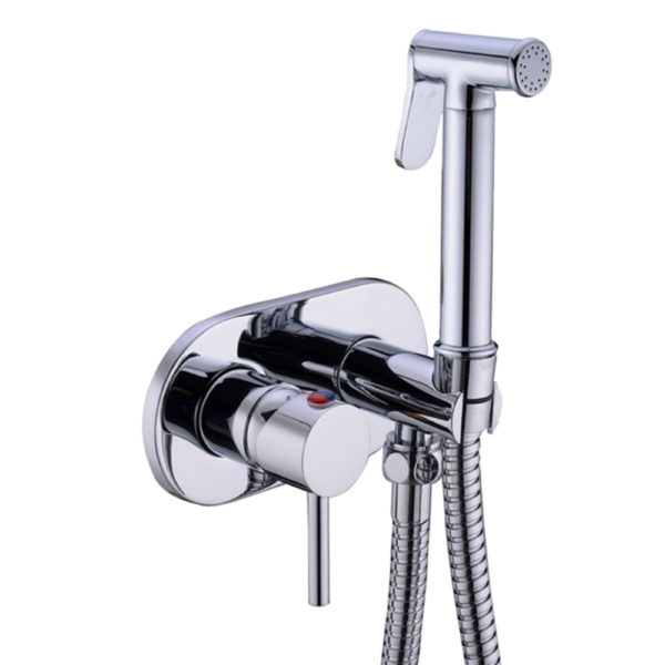 Grifo de bidet empotrado redondo cromado Serie Jucar