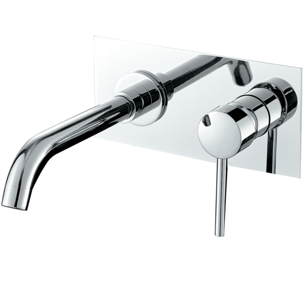 Grifo de lavabo empotrado redondo monomando cromado Serie Jucar