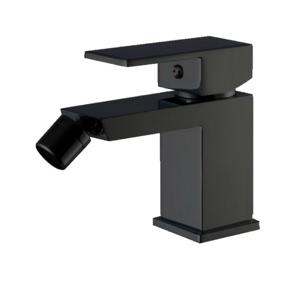 Grifo bidet monomando cuadrado negro mate serie Segura