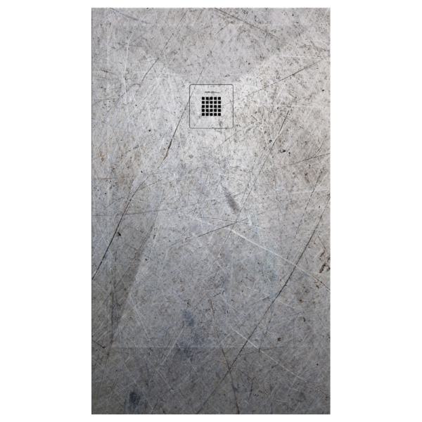 Plato de ducha Duplach Stone 3d acabado Acero rayado.