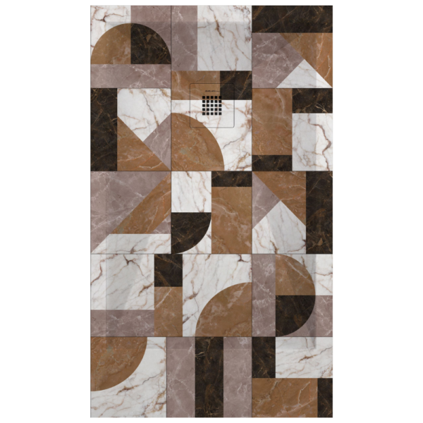 Plato de ducha Duplach Stone 3d acabado Mosaico 01 (color)