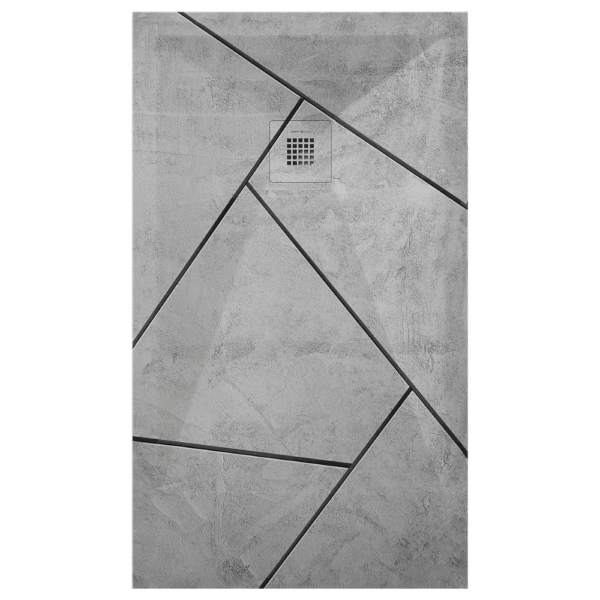 Plato de ducha Duplach Stone 3d acabado Cemento 4