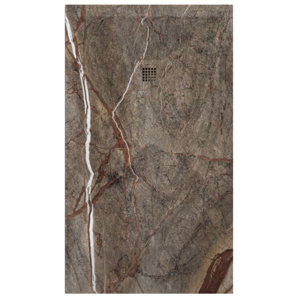 Plato de ducha Duplach Stone 3d acabado Rain Forest Brown.
