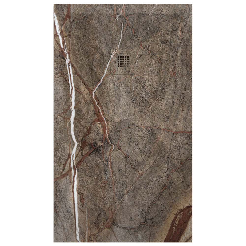 Plato de ducha Duplach Stone 3d acabado Rain Forest Brown.
