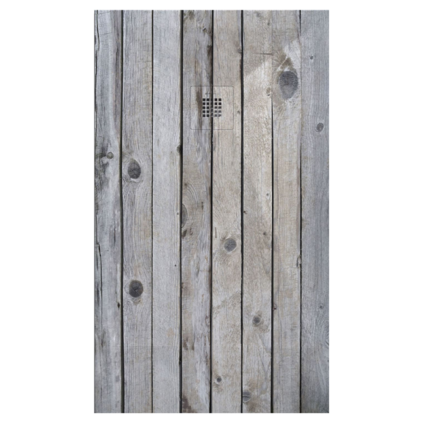 Plato de ducha Duplach Stone 3d acabado Rústico gris.