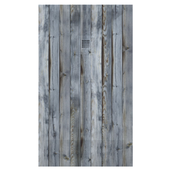 Plato de ducha Duplach Stone 3d acabado Rustico azul.