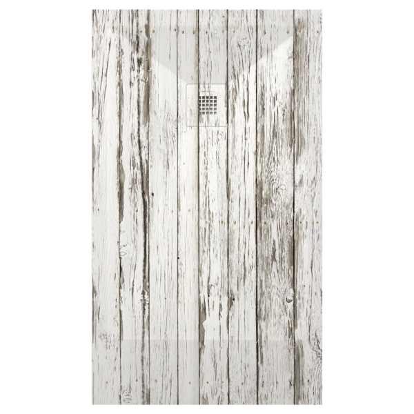 Plato de ducha Duplach Stone 3d acabado Vintage blanco.