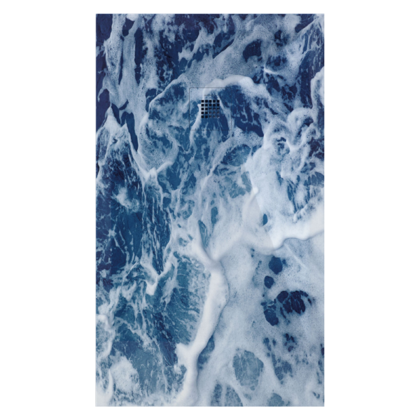 Plato de ducha Duplach Stone 3d acabado Mar.