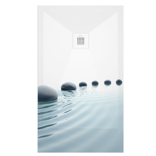 Plato de ducha Duplach Stone 3d acabado Zen 02.