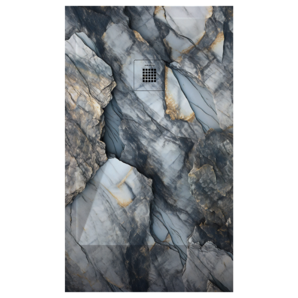 Plato de ducha Duplach Stone 3d acabado Rocas.